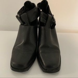 Jeffrey Campbell cut out leather booties with buckle